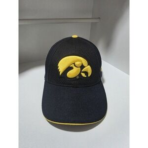 Iowa Hawkeyes Hat Cap Black Yellow Colosseum NCAA Adjustable Strapback